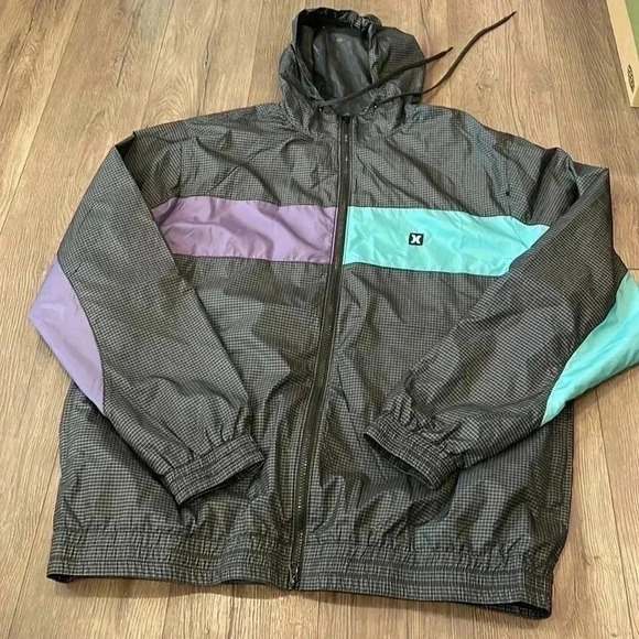 ❤️2/$50❤️Men's Hurley 90s Jack Windbreaker Jacket Blue - Picture 5 of 9